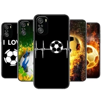 football soccer ball for xiaomi redmi note 10s 10 9t 9s 9 8t 8 7s 7 6 5a 5 pro max soft black phone case