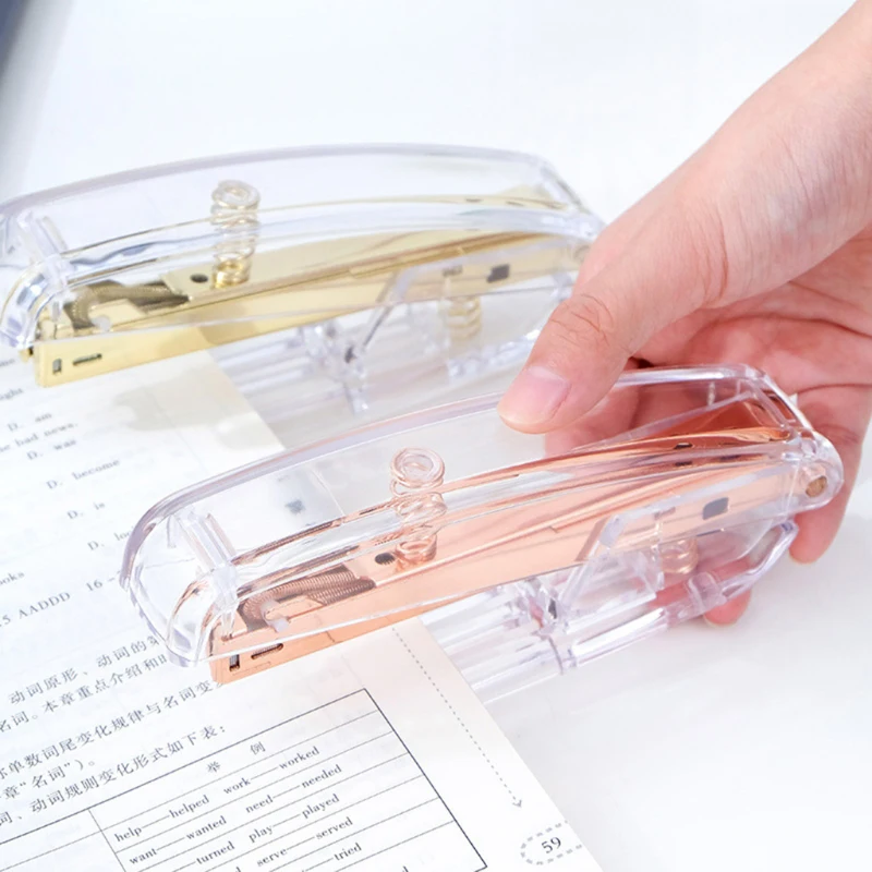 

Acrylic Transparent Stapler Office Supplies Storage Document Binding Machine