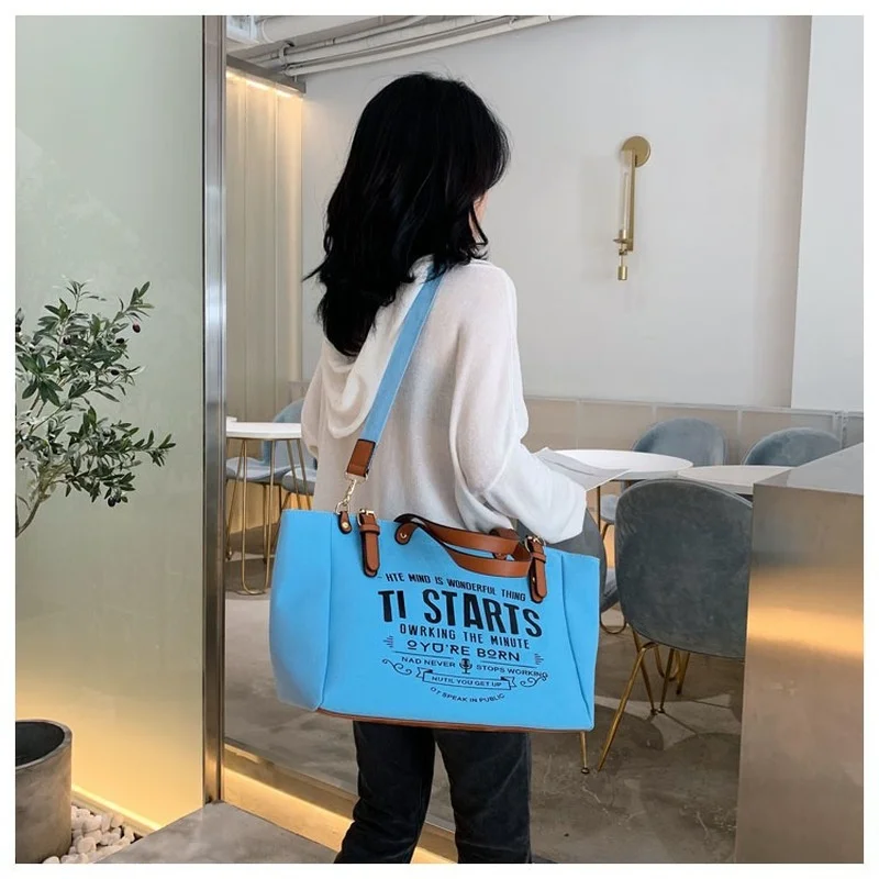 Fashion Women Handbags Fashion Women PU Solid Color Shoulder  Bag Shopping Bag Casual Ladies Large Capacity Tote Handbags Bag