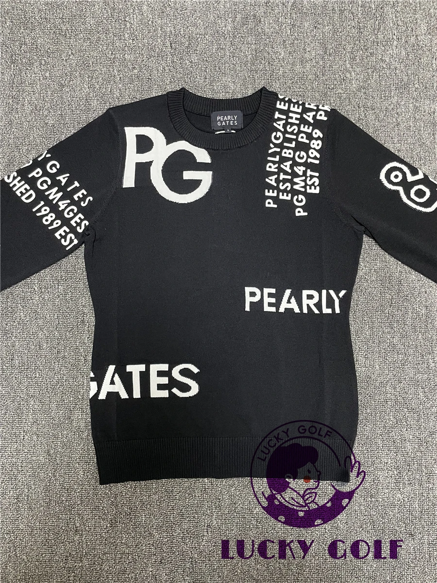 Spring and autumn new golf women's knitting ice long sleeve sweater PG golf women's fashion round neck long sleeve sweater