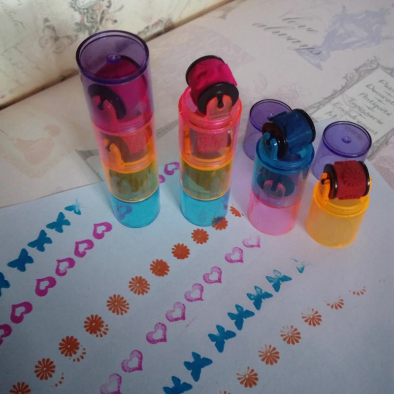 

3/6 In 1 Cartoon Image Stamps Seals Cute DIY Drawing Toys Kids Art Toy Montessori Learning Toys Educational Toys for Children