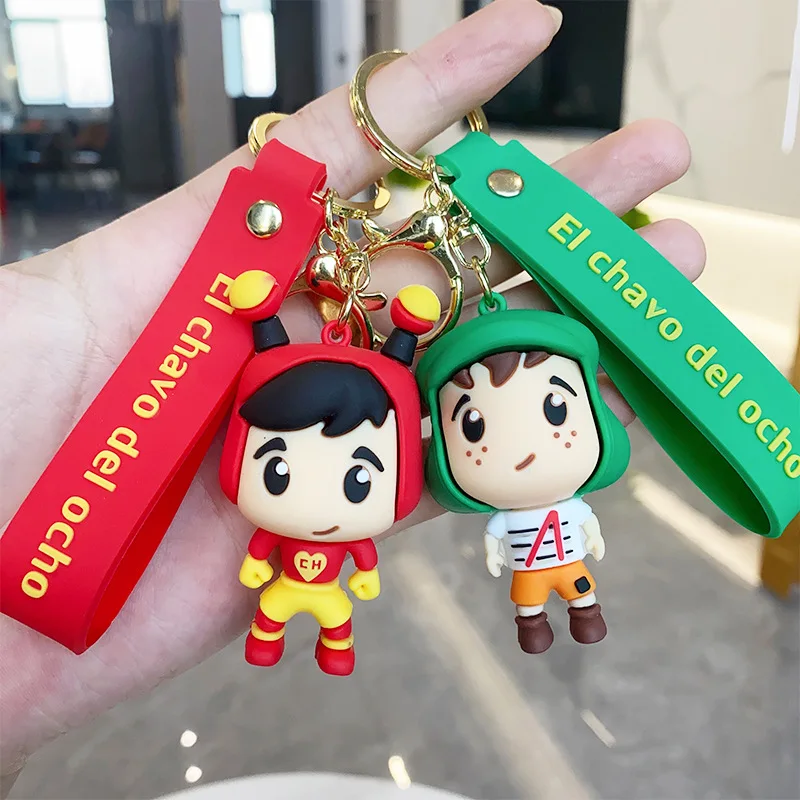 

Anime El Chavo Del Ocho Keychain Cartoon Boy Doll Pendant Key Chain Bag Car Keyring llaveros Funny Jewelry Friends Gift