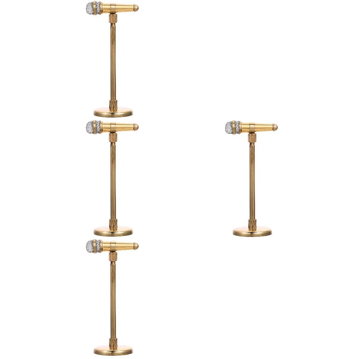 

4pcs Miniature House Decor Miniature Accessories Decorative Microphone Model