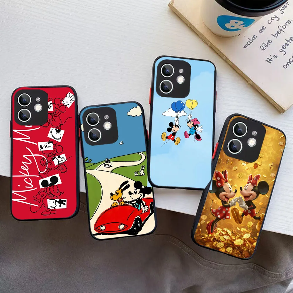 Черный силиконовый чехол WBA-24 с Микки и Минни для Moto E7 E20 32 Edge S 20 30 G G9 Pro Lite Fusion Power