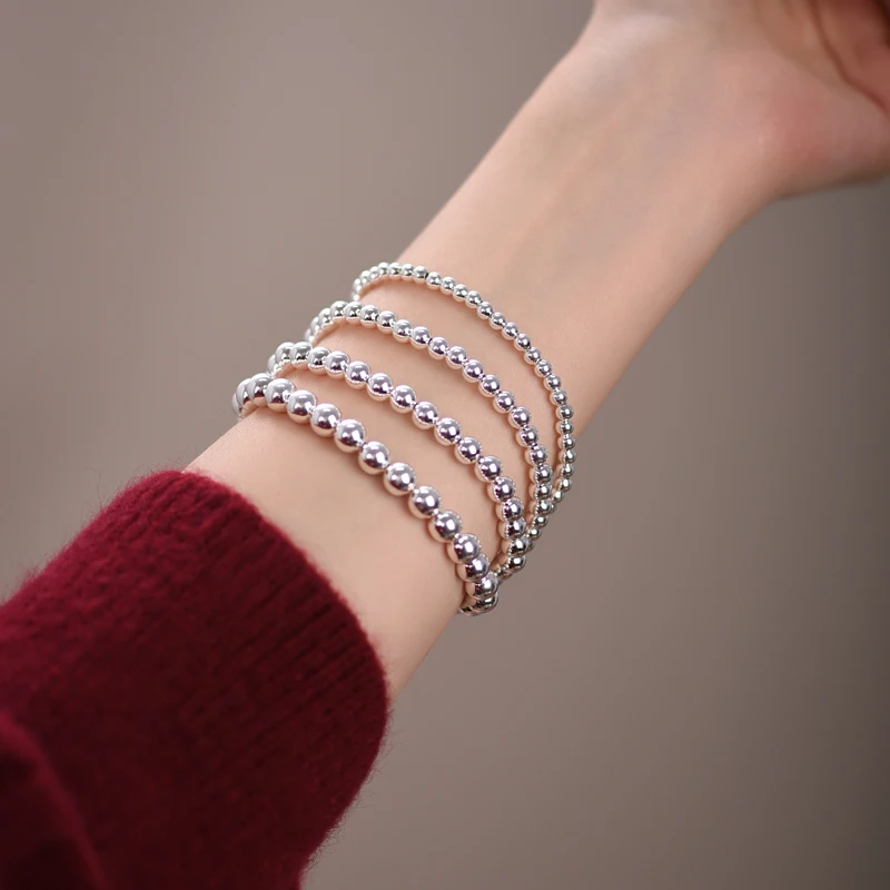 Браслет с бусинами ZABRA из серебра 990 пробы для мужчин и женщин модный роскошный