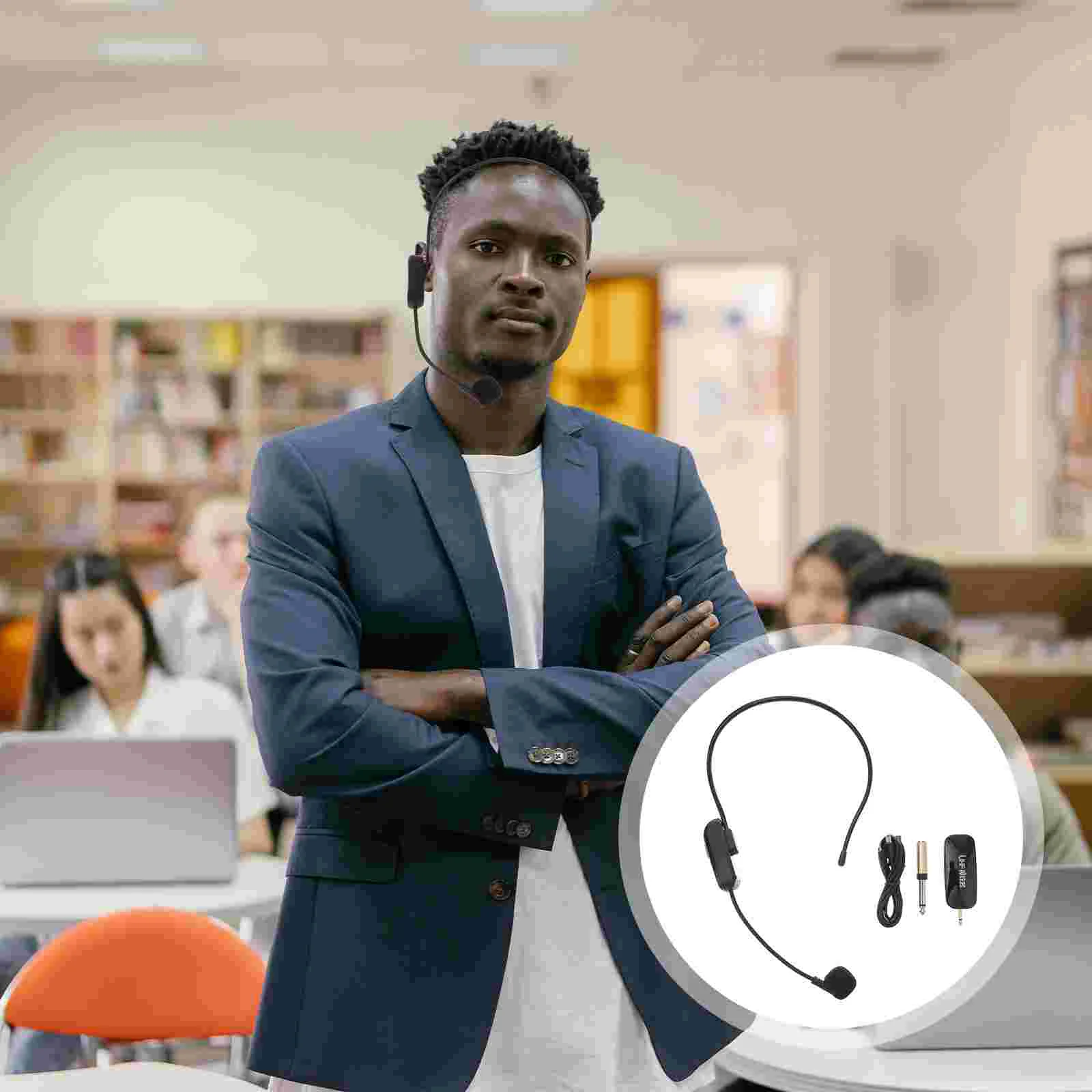 

Wireless Microphone Tour Guide Small Earpod Earphone Convenient Mics Abs Head-mounted Practical Fitness Phones