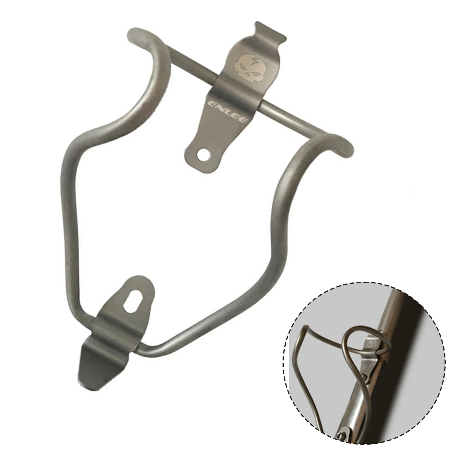 

Hot Sale Mountain Bike High-strength Ultra-light Titanium Alloy Water Bottle Cage Water Cup Holder Bottle Cage Titanium Color