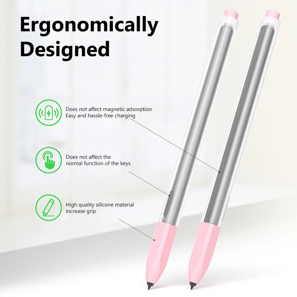 

Anti Slip Silicone Case Anti-Fingerprint Washable Tablet Touch Pen Stylus Soft Protective Cover for Samsung Galaxy Tab S7/S7