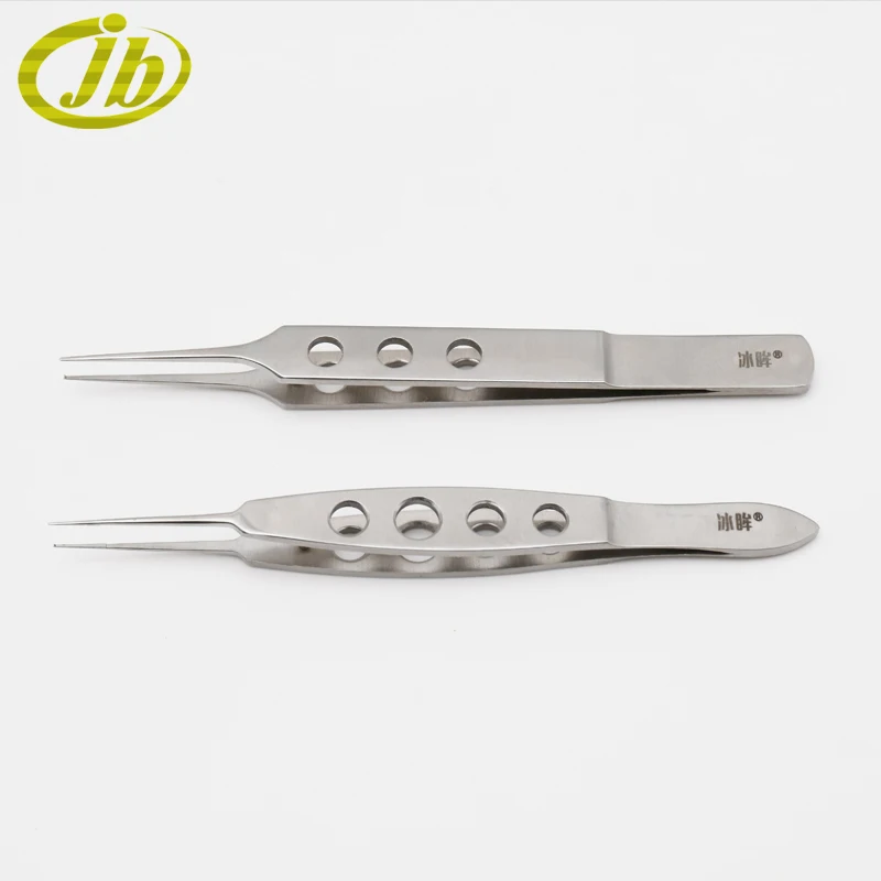 Ophthalmic forceps 10.5cm stainless steel ophthalmic instruments medical surgical 0.4mm straight toothed