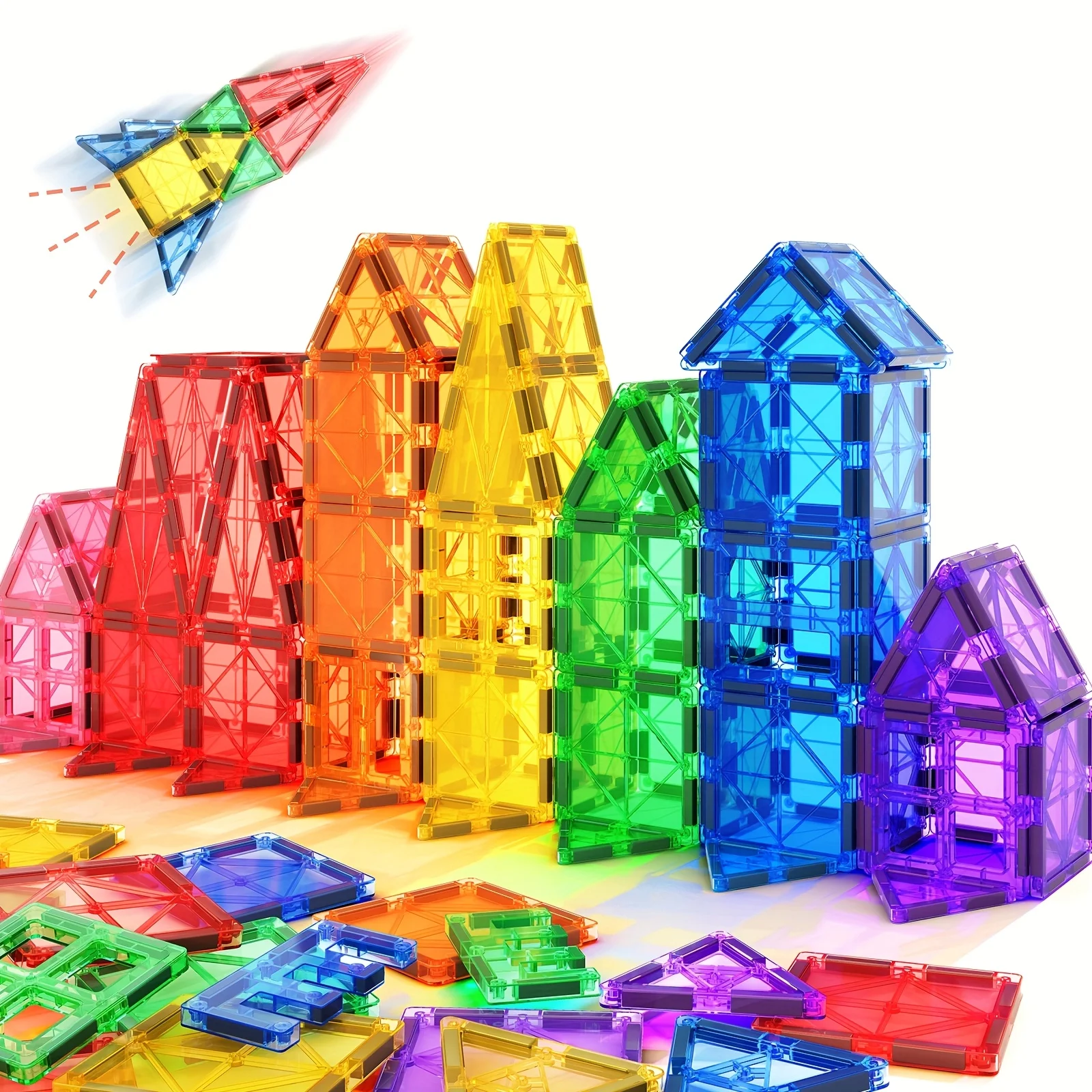 Magnetic Building Blocks Puzzles for Boys and Girls Ages 3 UpMagnetic BlocksEducational STEM ToysFor Toddler Play