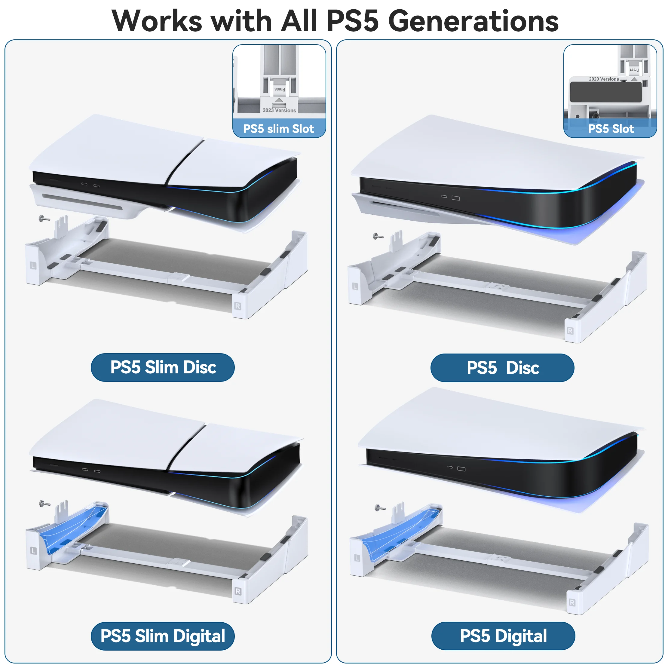 Горизонтальный держатель консоли PS5