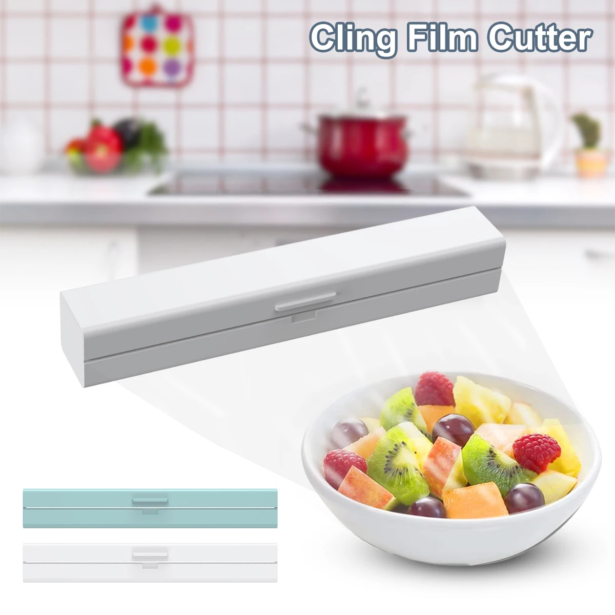 

Cling Film Cutter Magnetic Cling Wrap Dispenser Plastic Wrap Dispenser with Cutter Reusable Food Cling Wrap Film Cutter Tin