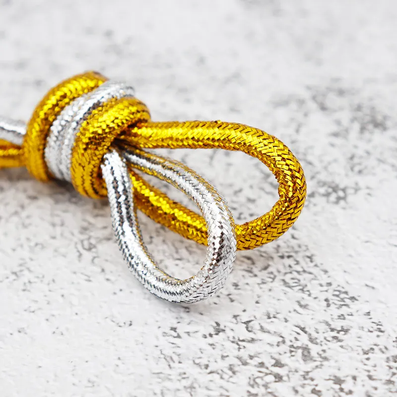 Детские ботинки Coolstring, аксессуары для детской обуви, размер 4,5 мм, украшение для детей, золотистые, серебристые, круглые, детские ботинки, кроссовки, металлическая пряжа, веревки