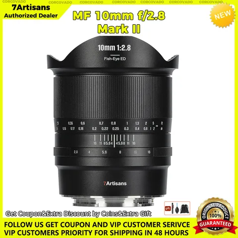 7Artisans MF 10 мм f/2.8 Mark II рыбий глаз объектив для Sony E Canon EOS-R Nikon Z Leica Pansonic L