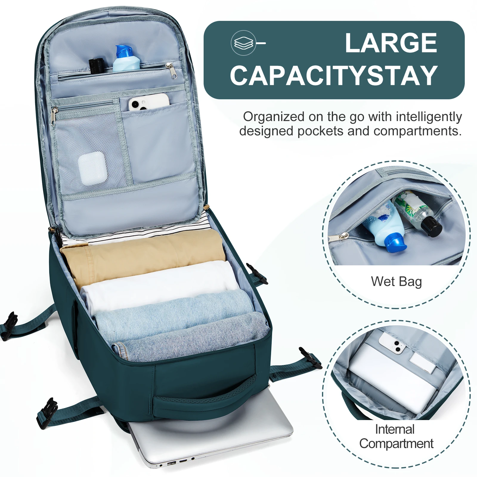 Водонепроницаемый Дорожный Рюкзак Cabina 40x20x25 Нейлоновая Сумка Для Ноутбука