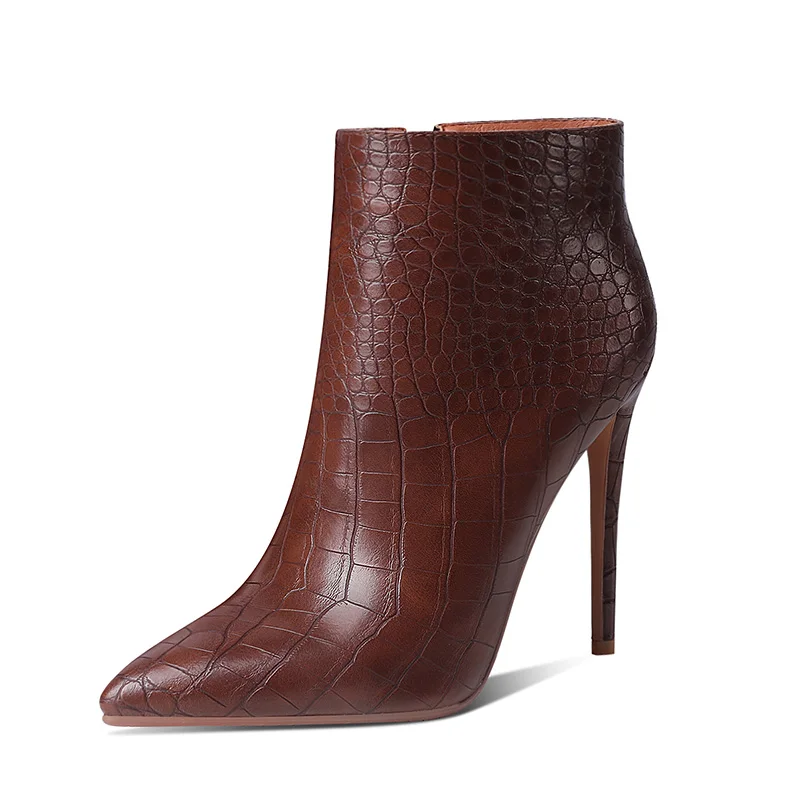 

(YYDD) брендовые осенне-зимние ботильоны из крокодиловой кожи, женские ботинки на очень высоком каблуке, желтые, коричневые, Искусственные Свадебные ботинки, большие размеры