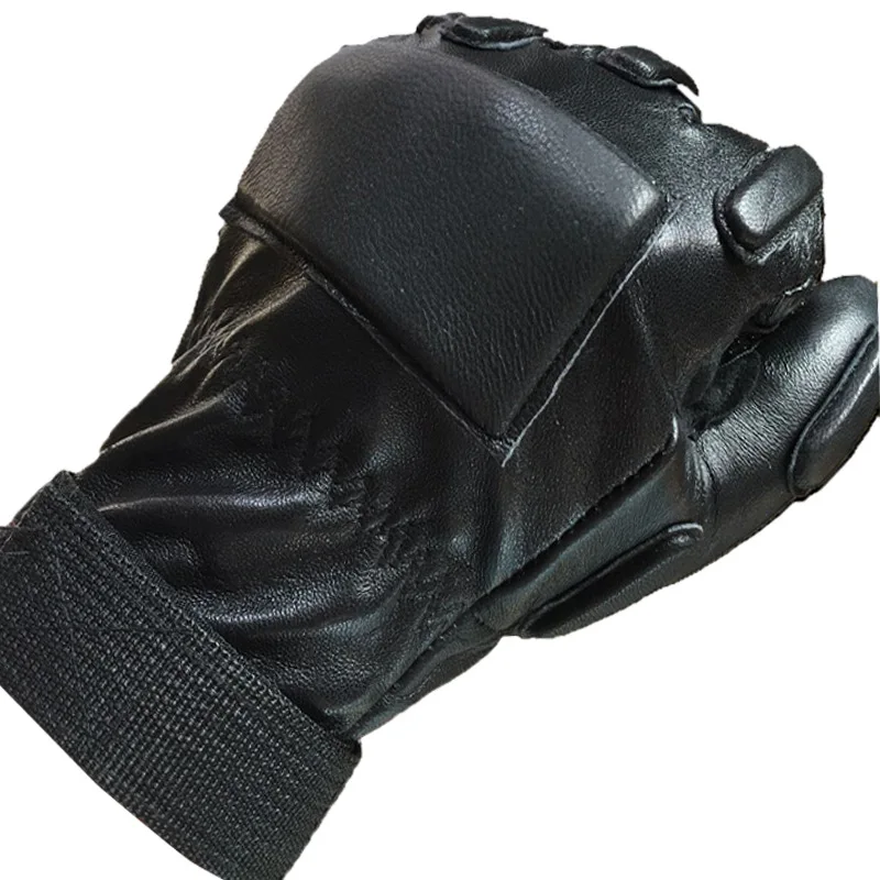 

Кожаные тактические перчатки для улицы из овечьей кожи мужские мотоциклетные Нескользящие боевые перчатки для верховой езды с длинными пальцами для спецназа
