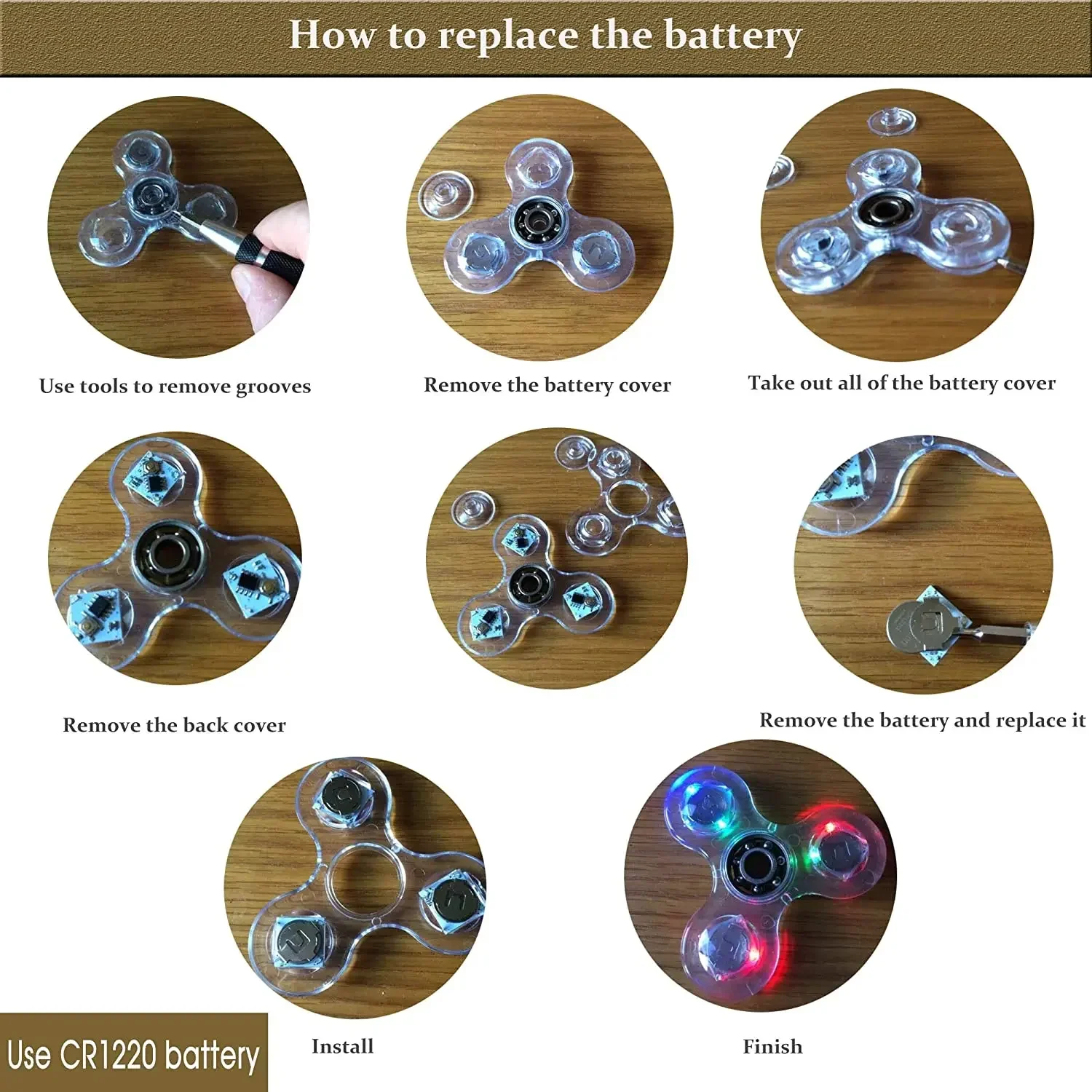 Кристалл светящийся светодиодный светильник Fidget Spinner Hand Top Spinners светятся в