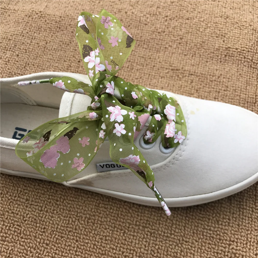 4 Pairs Wide Shoelace Rainbow Shoelaces Sneakers Casual Sports Elastic Colored Flat Athletic