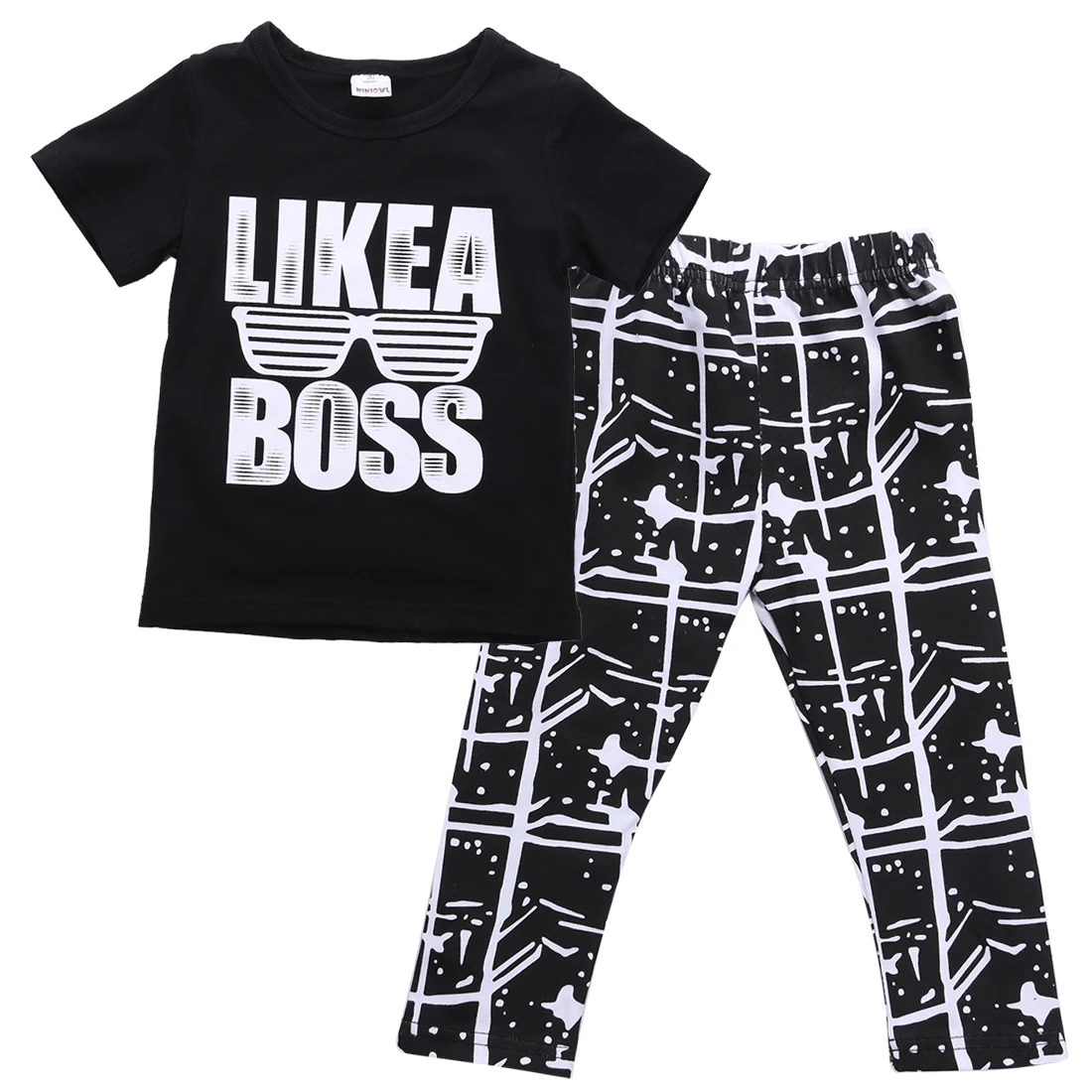 

Toddler Kids Baby Boy Outfits Clothes T-shirt Tops+Pants Trousers Set