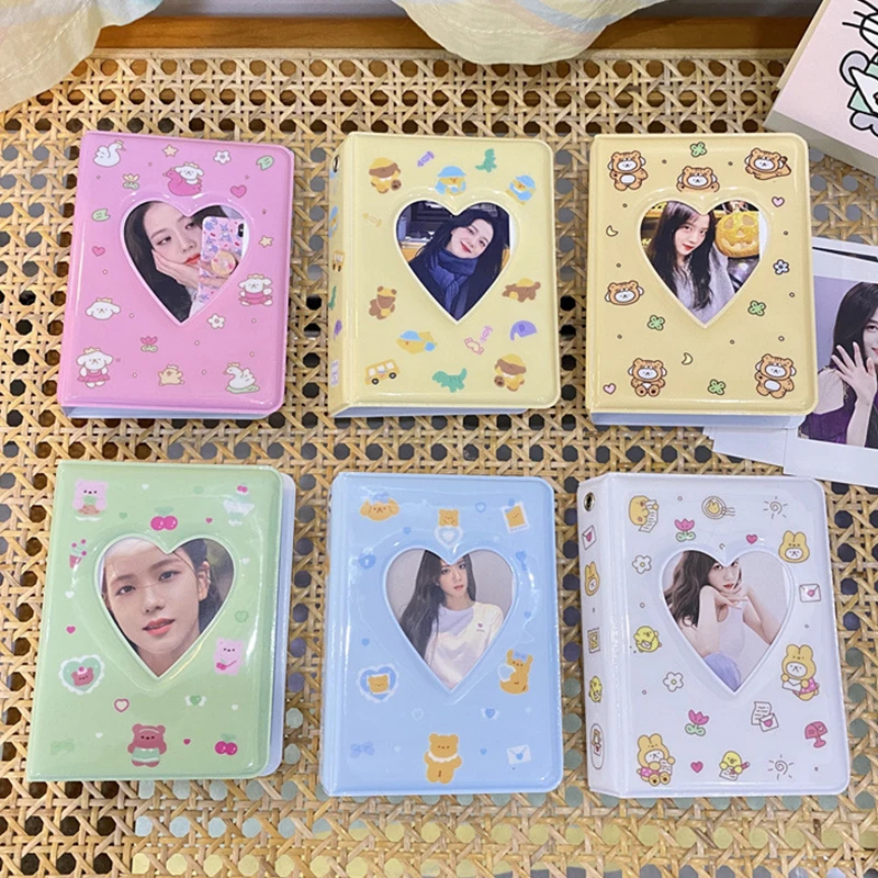 

INS Cute Cartoon Animals Photocard Holder 3 Inch 40 Pockets Photo Album Mini Instax Photo Photos Album Idol Cards Collect Book