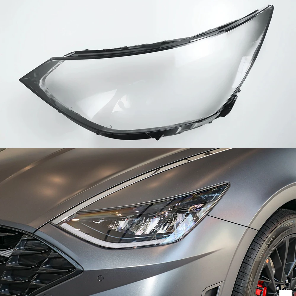 

Крышка передней фары, линза из плексигласа для Hyundai Sonata 2020 2021 2022, высокая фара, прозрачный корпус, абажур, абажур