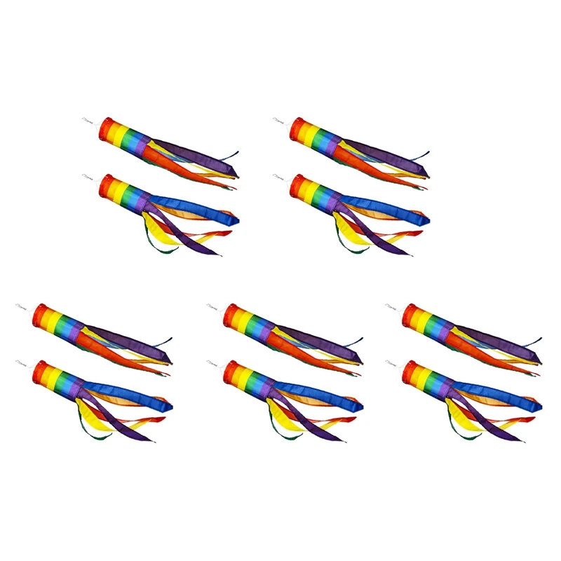 

10 Pieces Windsock Colorful Hanging Decoration Windsock For Outdoor Hanging