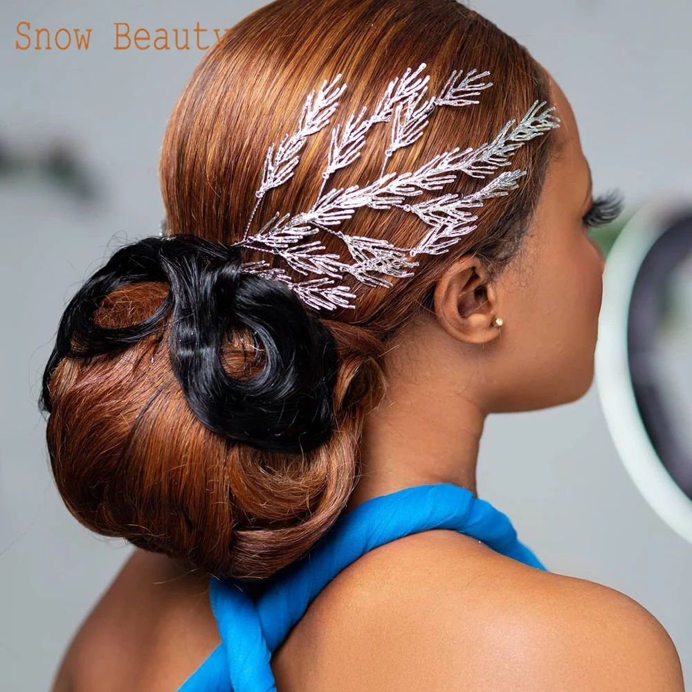 

A257 Wedding Headband Bridal Tiara and Crown Royal Bridal Headhoop Wedding Hair Jewelry Bridal Headwear Women Leaf Headpiece