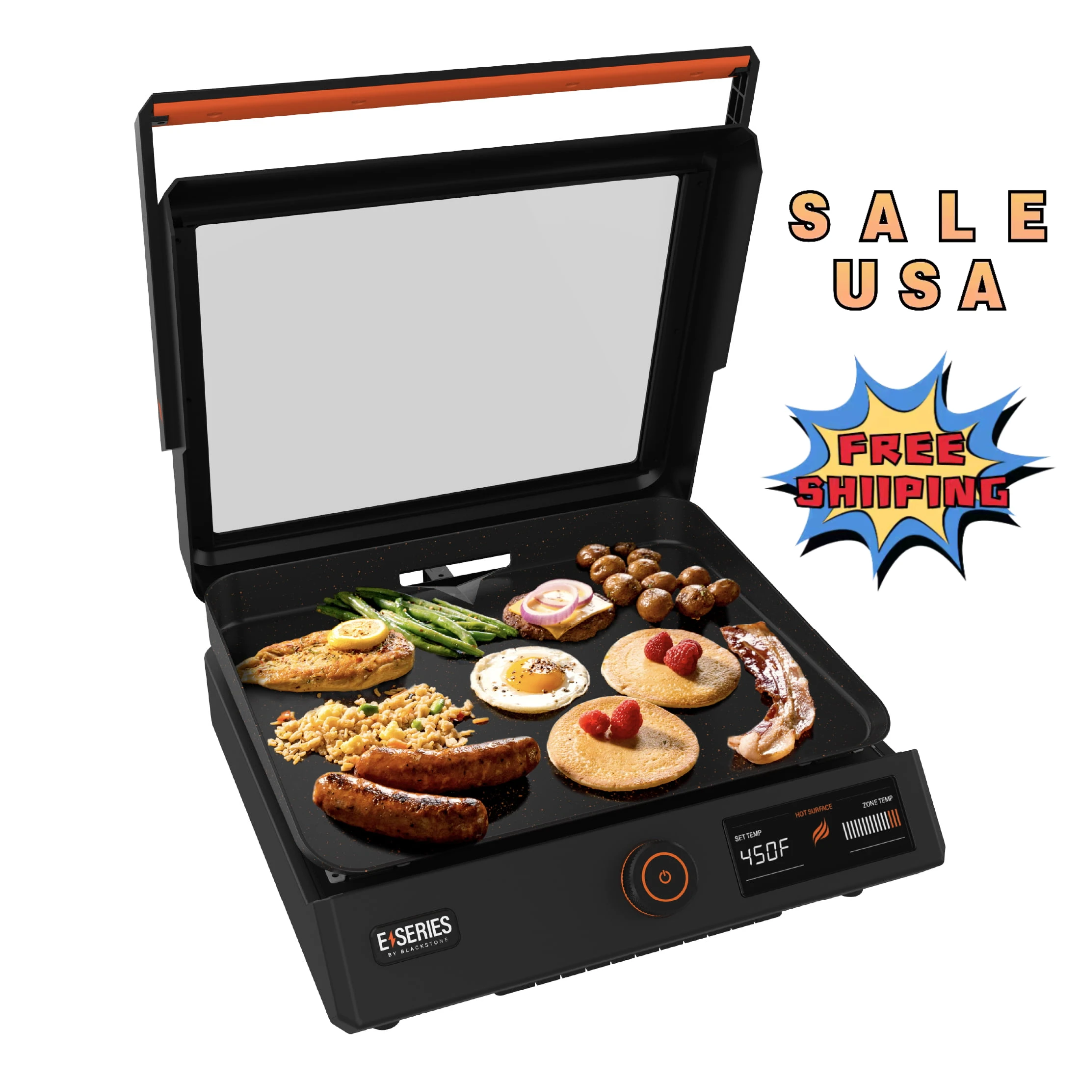 

Blackstone E-Series 17" Electric Tabletop Griddle with Hood.NEW. USA