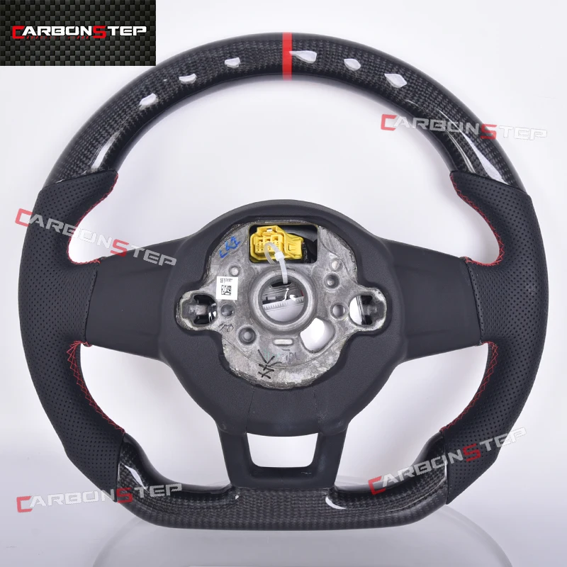 Замшевое рулевое колесо из кованого углеродного волокна для Volkswagen VW Golf 7 5 6 8 R GTI MK7