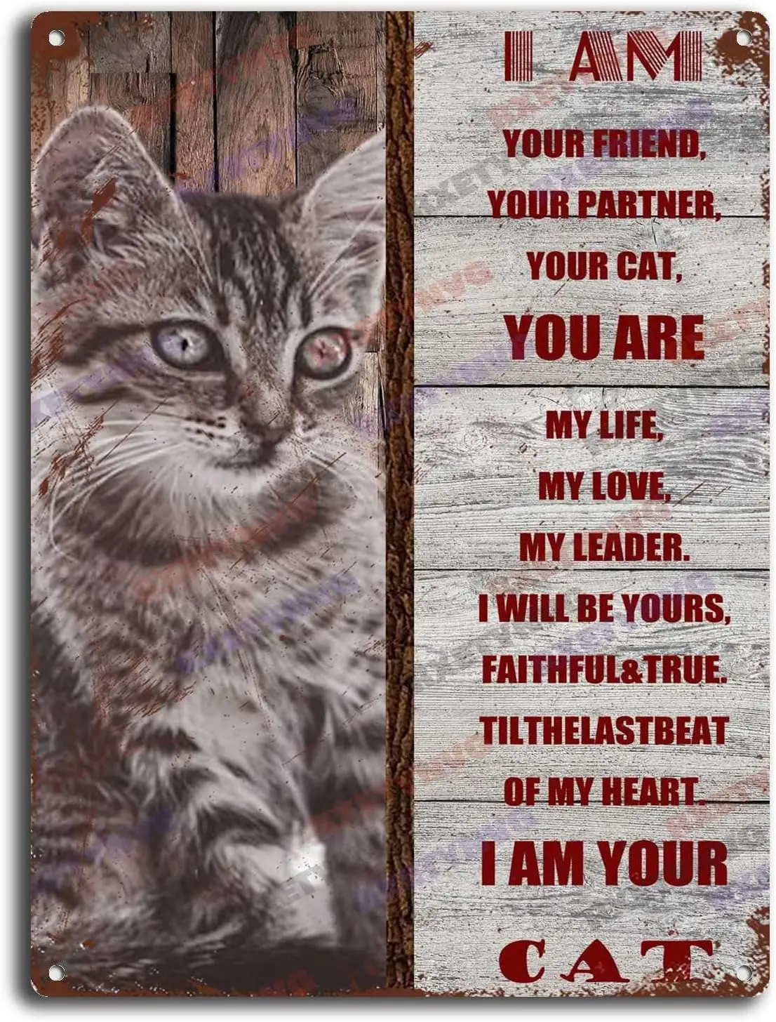 Металлические знаки, металлический жестяной знак, домашняя стена в виде кошки, винтажный металлический жестяной знак, бар, украшение, мужская пещера, декоративный подарок 12x16 дюймов