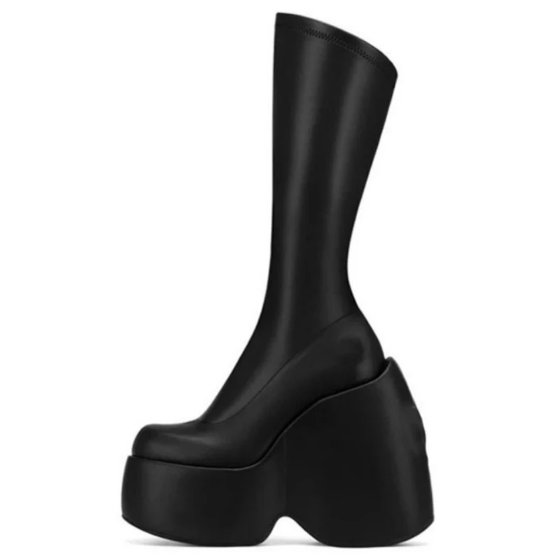 

Women Motorcycle Boots Strange Style High Heels Platform Woman Over The Knee High Boots Party Club Platform Boots Platform Shoes