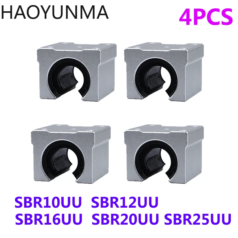 

4pcs SBR Linear Ball Bearing Block SBR10UU SBR12UU SBR16UU SBR20UU SBR25UU For CNC 3D Printer Router SBR Linear Guide Rail