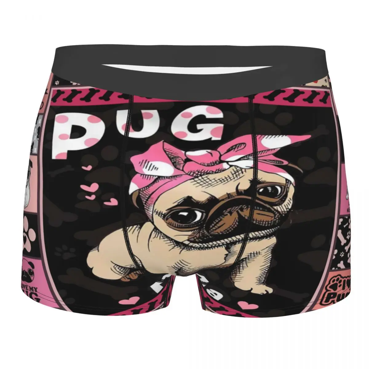 

Men's Panties Pug Dog Collection Male Underpants Man Short Boxer Underwear