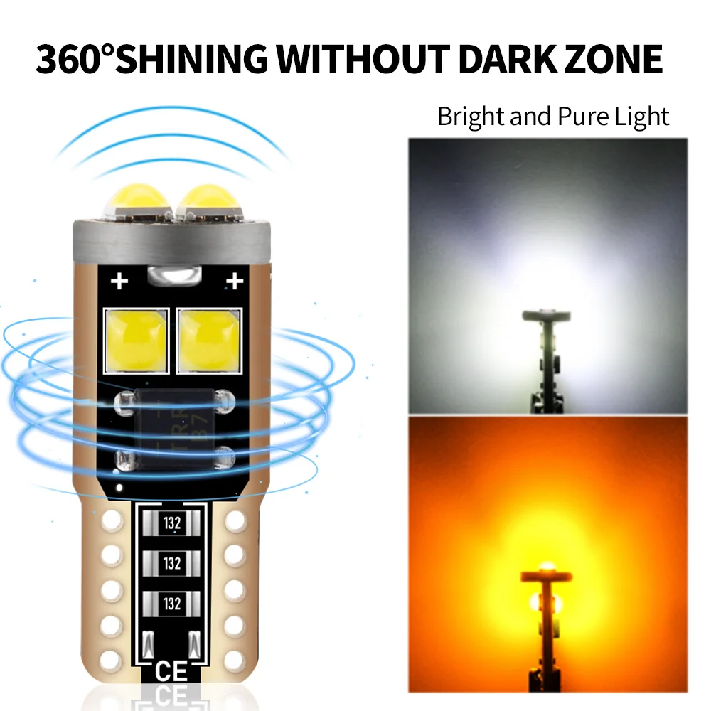 5/10 шт. Автомобильные светодиодные лампы W5W T10 501 194 SMD