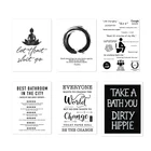 Картина на холсте с цитатами для ванной комнаты