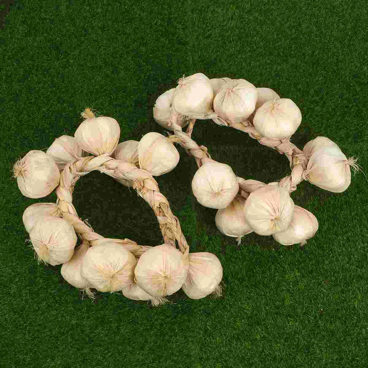 

Garlic Artificial String Fake Hanging Vegetable Vegetables Decor Model Decoration Props Strings Photography Lifelike Braid