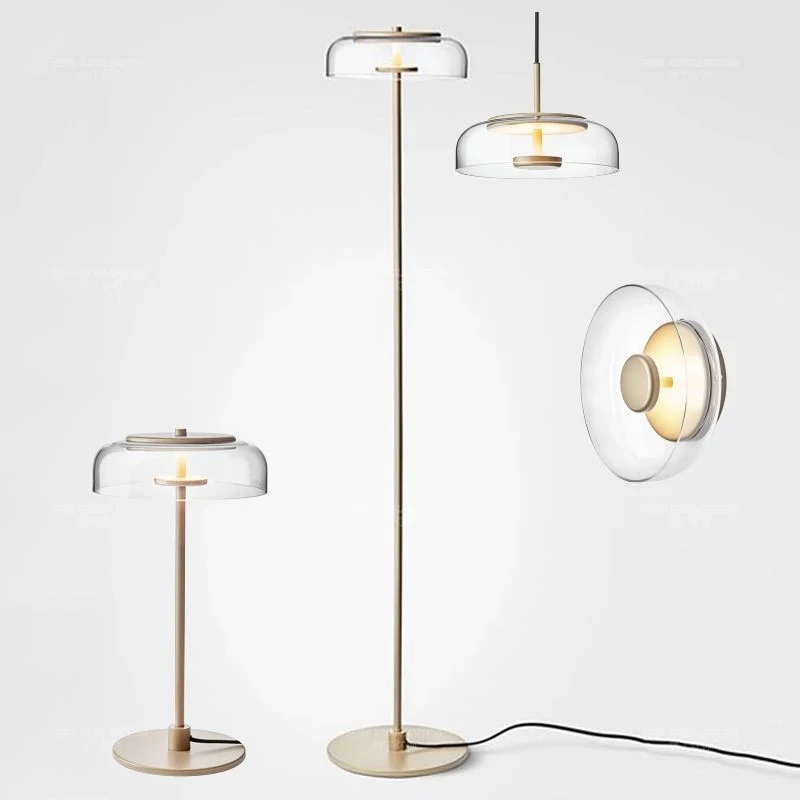 Postmodern glass floor lamp Led Nordic minimalist design lamp replica For Living Room Bedroom Study Decor Home gold floor lamp