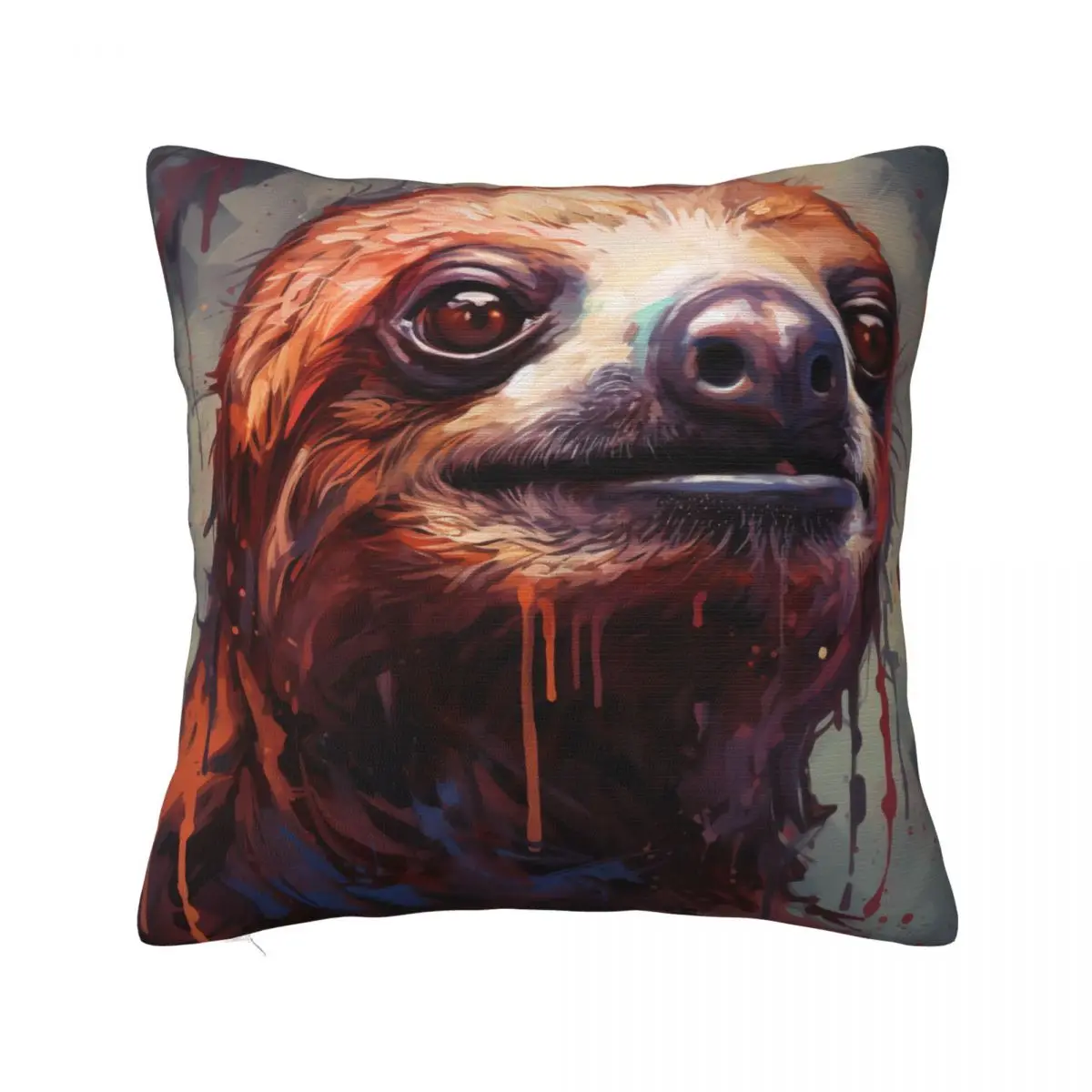 

Sloth Pillow Case Fantastic Grotesque Summer Decorative Pillowcase Polyester Home Decor Zipper Cover
