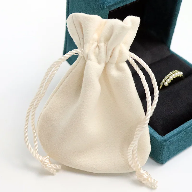 

10Pcs Black And White Flannelette Bag Double-Sided Fleece Jewelry Storage Bag Dust-Proof Packaging Flannelette Bag