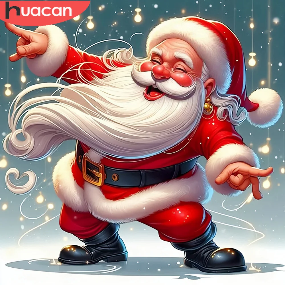 Алмазная мозаика с изображением Санта-Клауса