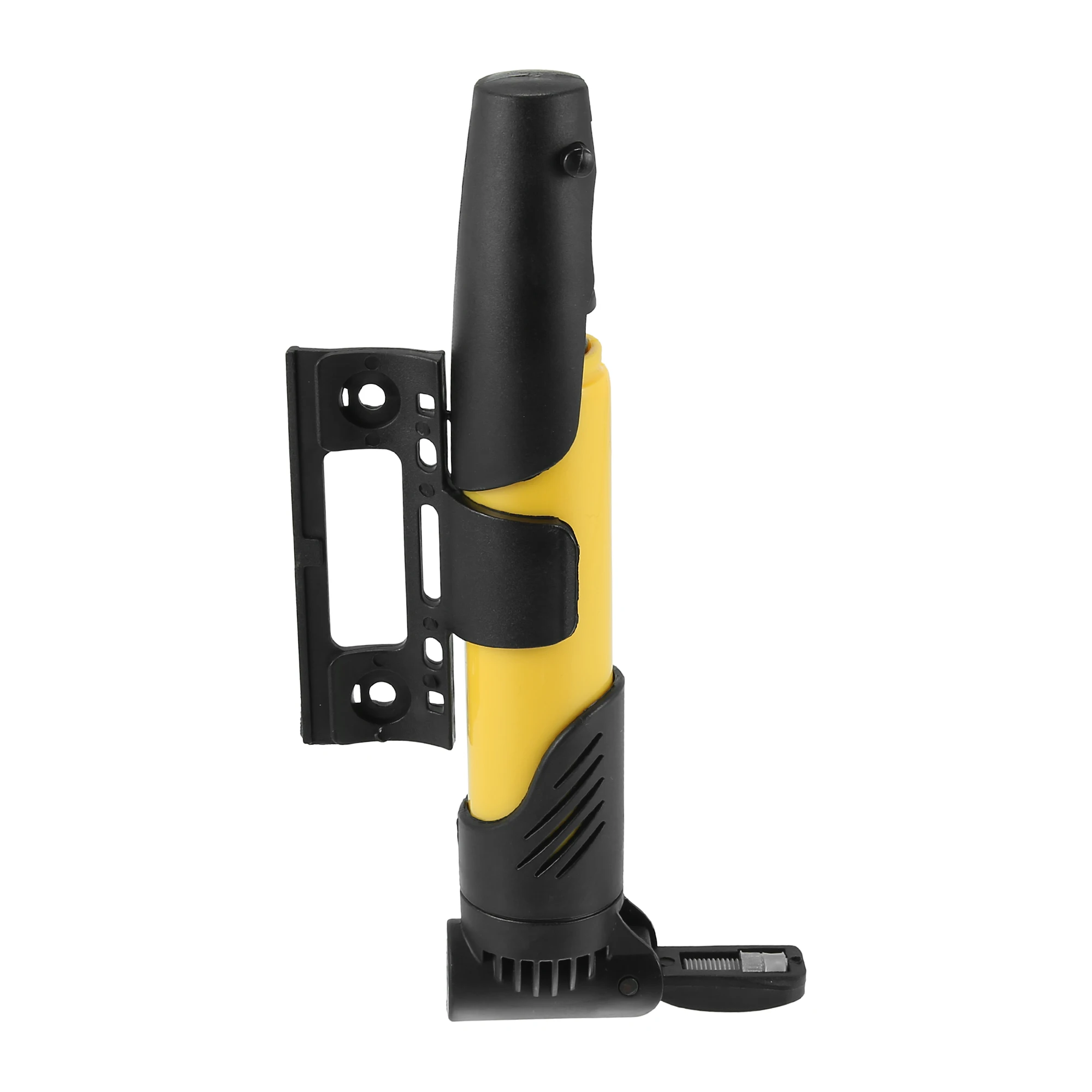

X Autohaux Portable Bicycles Frame Fit Pump Mini Plastic Yellow Bicycle Hand Air Pump Tire Inflator MTB Road Cycling Pump