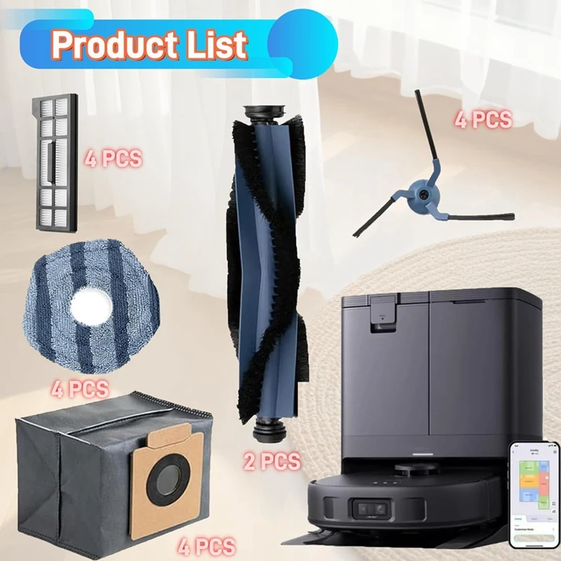 Комплект аксессуаров для замены Eufy X10 Pro Omni основная щетка пылесоса тканевые