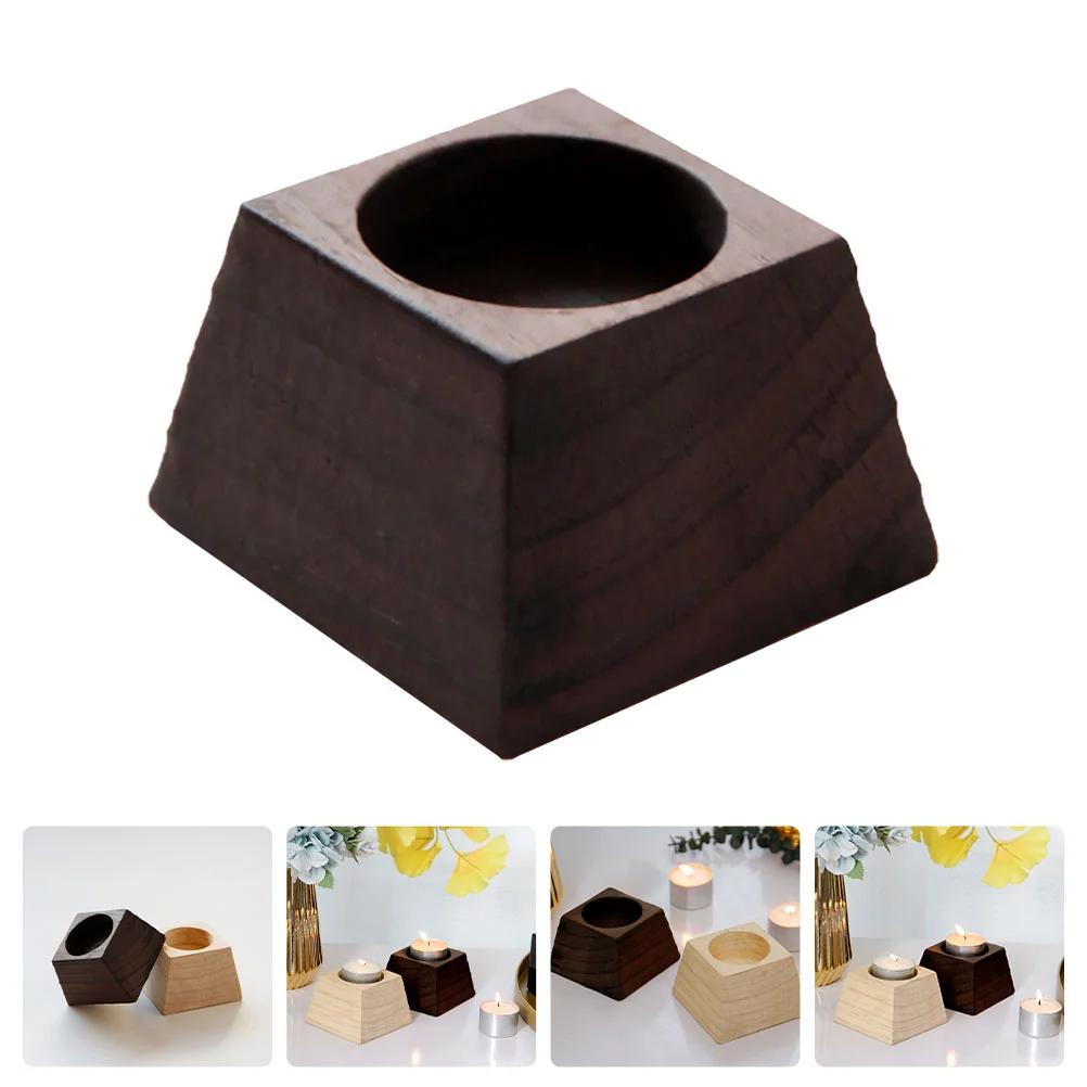 

Holder Wooden Stand Holders Tea Light Candlestick Wood Votive Wedding Rustic Burner Ornament Tabletop Home Centerpiece Tealight