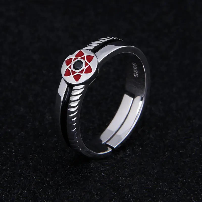Аниме Учиха сасуке Шаринган Hatake Kakashi Uzumaki Косплей кольцо на палец регулируемые