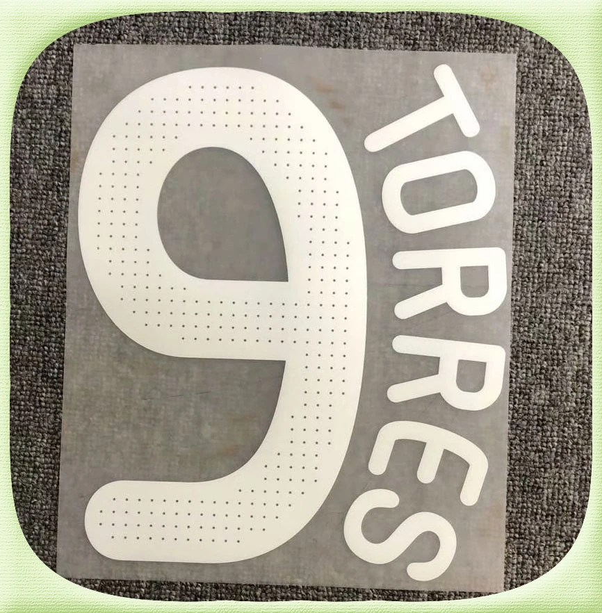 

2008 2010 #9 Torres Nameset Printing Name Number Iron on Heat Transfer Patches