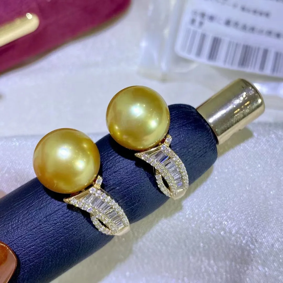 

Модное женское кольцо с золотым жемчугом ЮЖНОГО МОРЯ 11-12 мм, круглая жемчужина в морской воде, изящное искусственное серебряное ювелирное изделие для вечеринки, подарки 2022