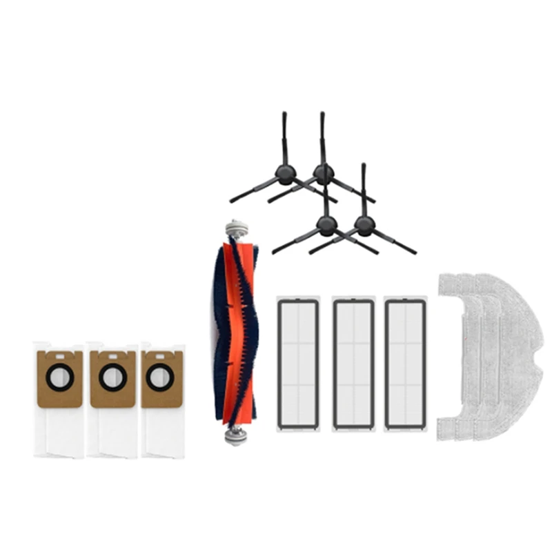 

1Set For Dreame Bot Z10 Pro Robot Vacuum Cleaner Spare Parts Dust Bag HEPA Filter Side Brush Main Brush Mop Cloths
