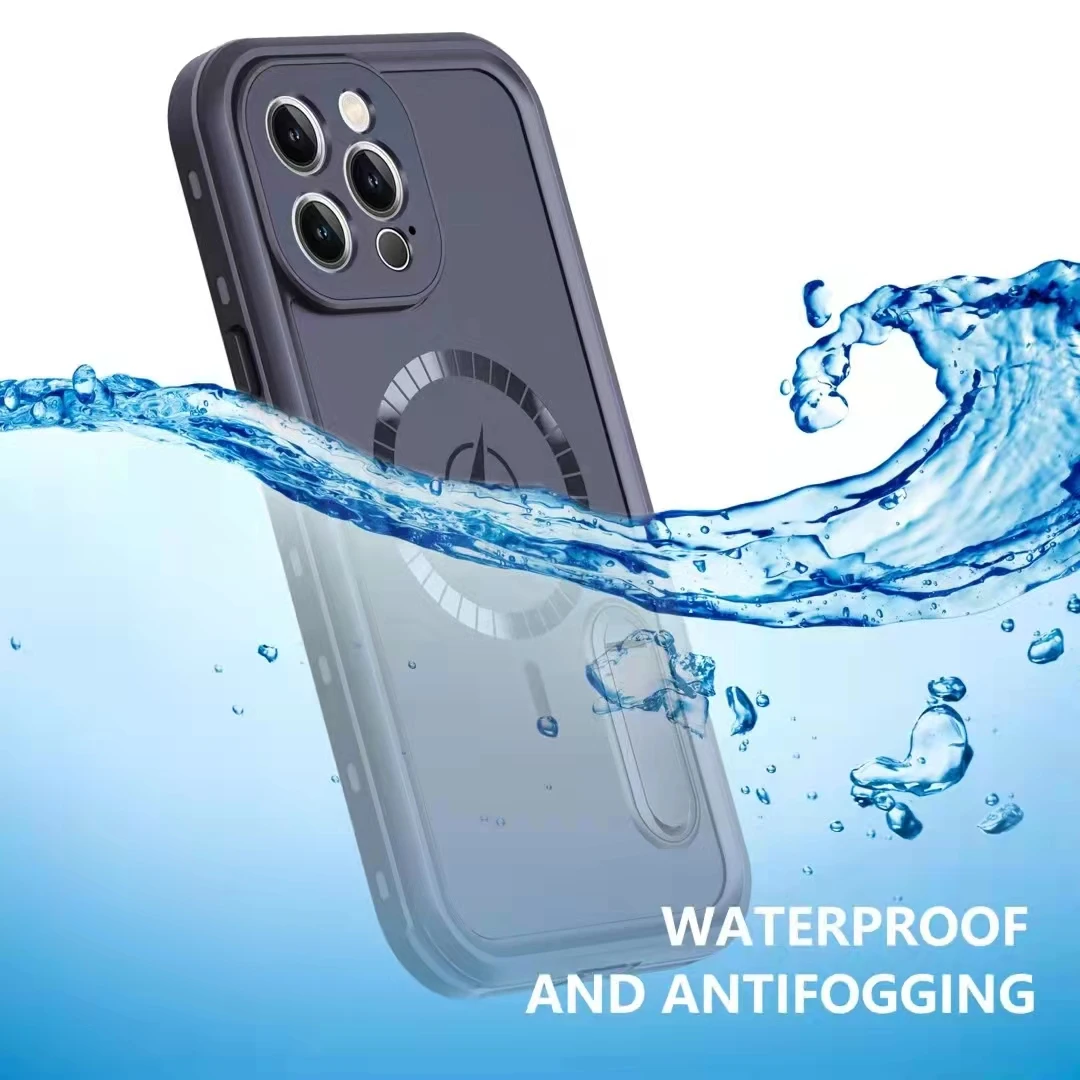 

MagSafe Case for APPLE iPhone 13 PRO MAX IP68 WaterProof Diving Full Kickstand Cover iPhone13 Shockproof Protection Cases Shell