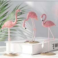 nordic pink flamingo figurine fairy garden livingroom office wedding party ornament home decoration accessories